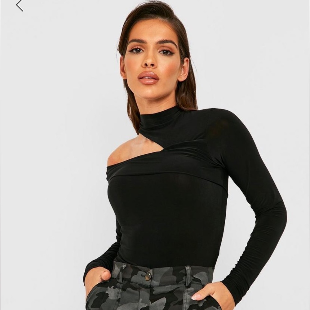 Double Layer Slinky Highneck Bodysuit